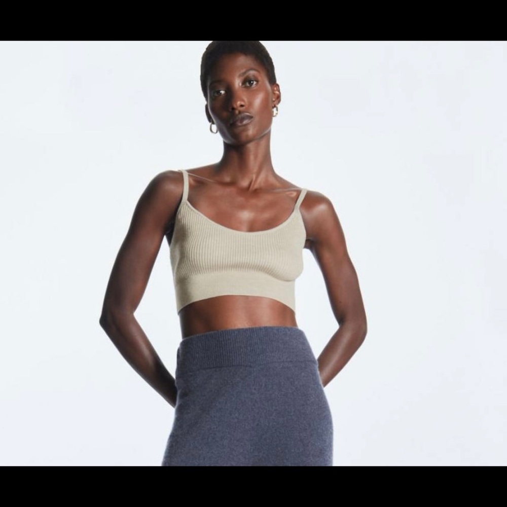 COS Wool Ribbed Bralette/Crop Top